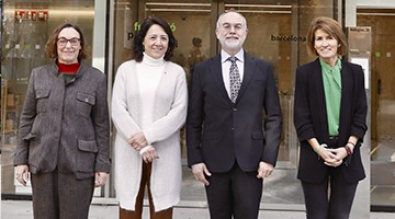 Anna Erra, presidenta del Parlament de Cataluña, visita la Fundación Pasqual Maragall